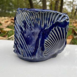 Mørkeblå Bølgevase